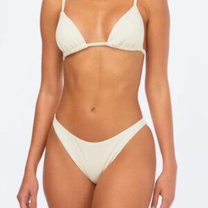 VAI Swim Thea Top + Poppy Bottom in Pearl - XS